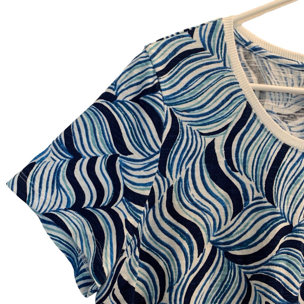 Chico’s Blue Cotton Short Sleeve T-Shirt Size Large - Picture 14 of 15